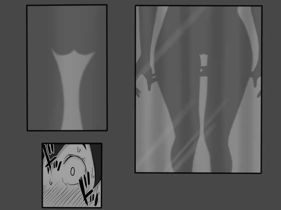 窓越しに見える女性の恥丘